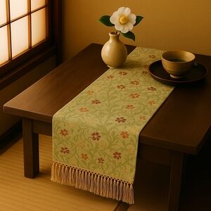 Authentic Tatsumura Kyoto Pure Silk Nishiki Brocade Table Runner Handwoven 28"